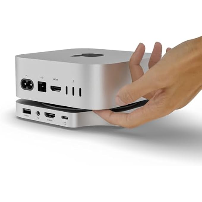 rayihni MINISOPURU IEXPANDMATE MINI4PRO MAC MINI M4 DOCK WITH 4K@60 HDMI, 4TB M.2 NVME SSD ENCLOSURE, MAC MINI M4 HUB ACCESSORIES STAND FOR MAC MINI M4 AND M4 PRO 2024 (TF/SD-SOLT, 3 X USB-A 2.0, AUDIO) | - Image 1