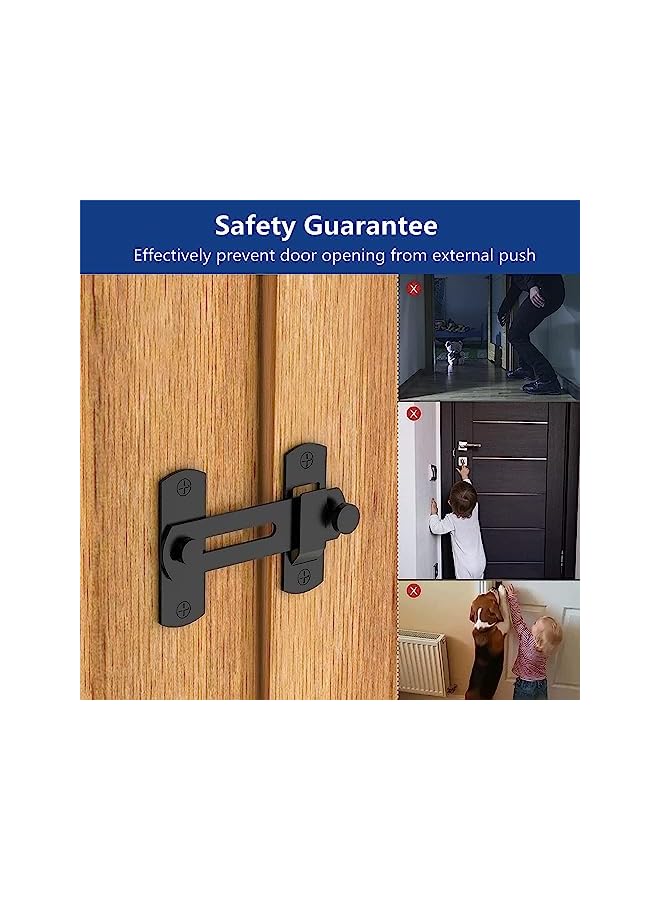 promass Barn Door Latches, 3 Pack Flip Barn Door Lock Latch, Stainless Steel Bar Latch, Barn Door Locks and Latches for Barn Door, Garage, Sliding Door, Closet Door, Not Suitable for Glass Doors - Image 2