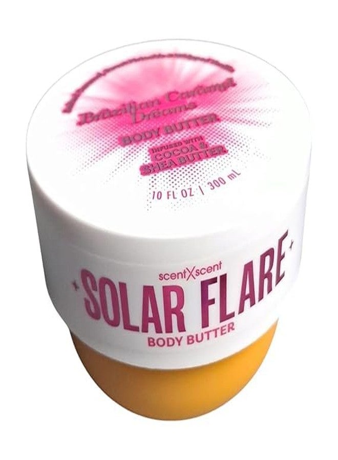 Solar Flare Body Butter by Brazilian Caramel Dreams, 10 fl oz, White and Orange Container - Image 1