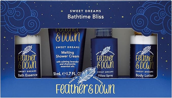 Feather & Down Feather Down Sweet Dream Relax and Unwind Gift Set 100ml Pillow Spray 125ml Body Lotion With Calming Lavender Chamomile Essential Oils  - Image 1