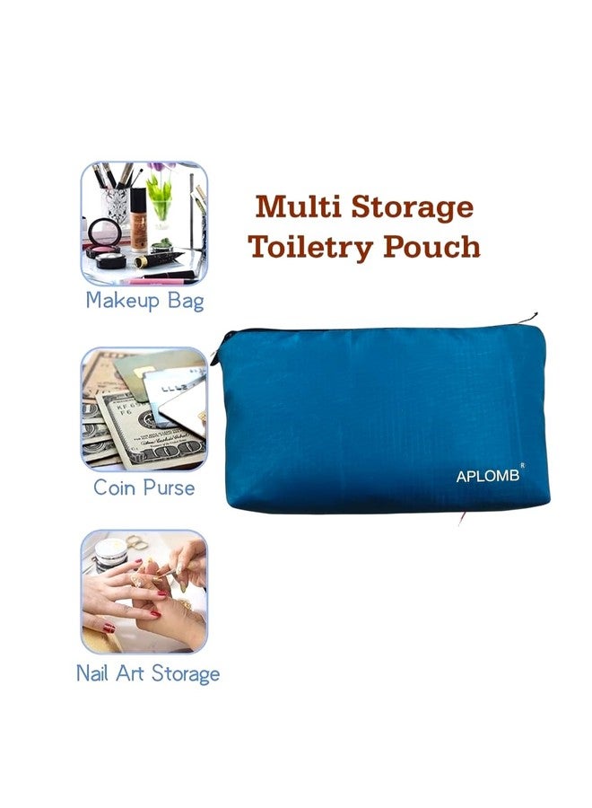 APLOMB Fabric Multi Purpose Utility Pouch, Set of 3, Teal Green - Image 3