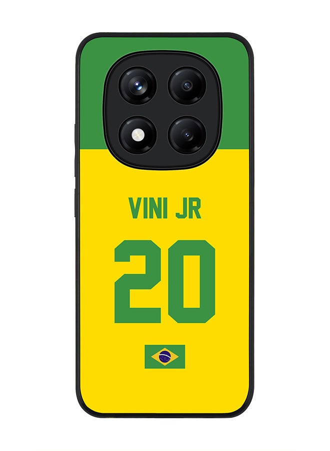 Stylizedd For Xiaomi Redmi Note 14 Pro+ 5G 5G Case,Slim fit Camera Protection, Shockproof Thin Phone cover  - Football - Brazil,  Vini Jr - Image 1