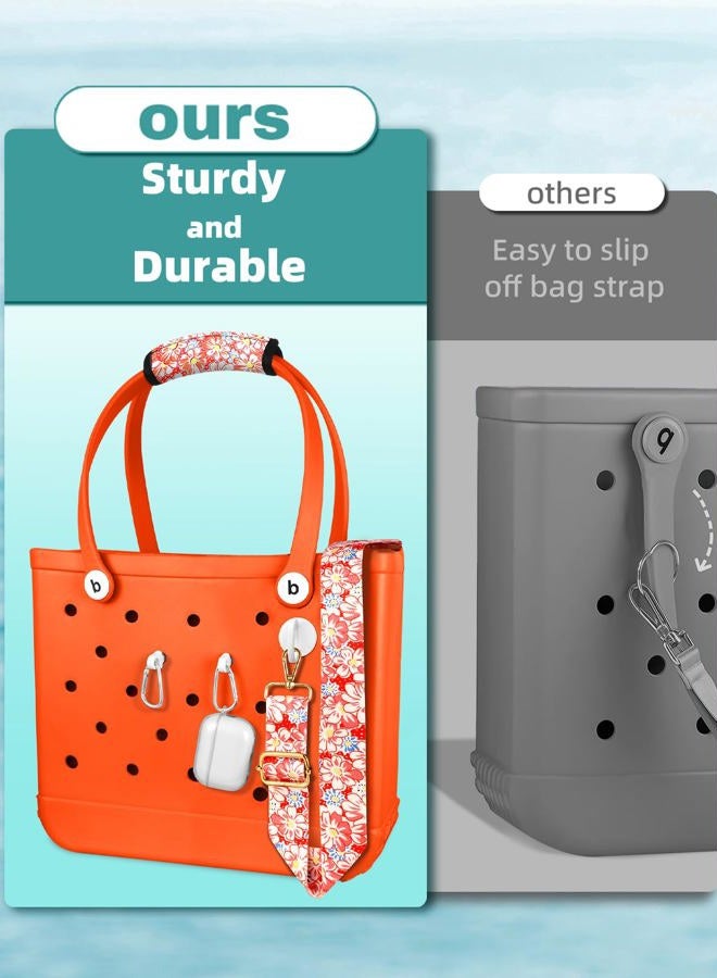 Toykee Strap Wrap for Bogg Bag- Beach Bag Handle Wrap Shoulder Crossbody Strap Accessories, Orange, Orange Daisy - Image 4