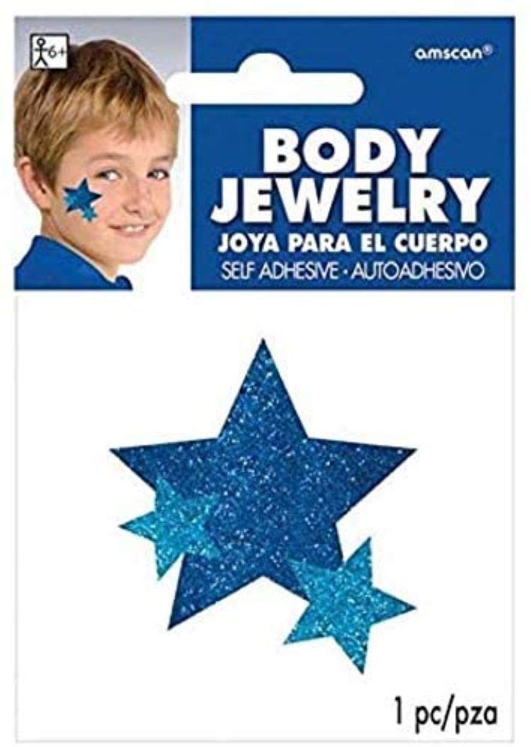 Amscan 3959382 Spirit Body Jewelry Party Accessory Blue 5 X 35 1 Ct