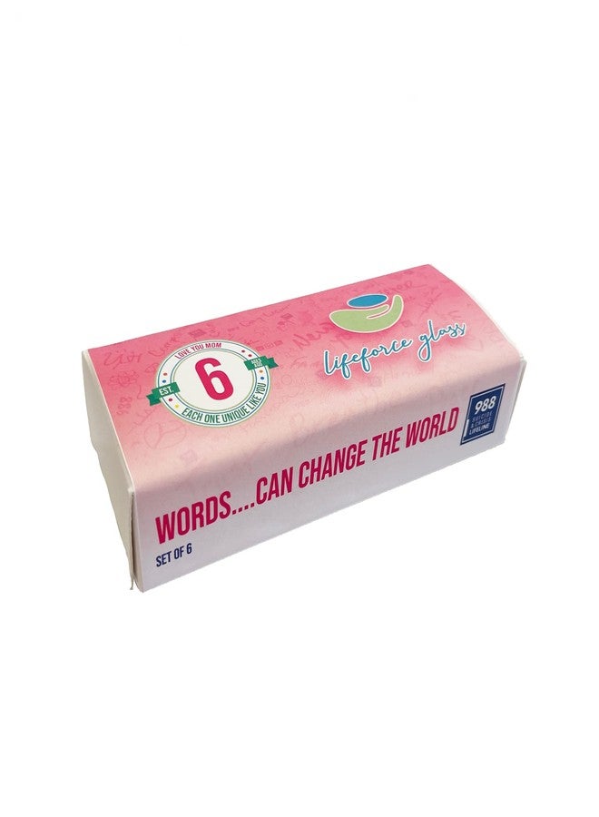 Lifeforce Glass Glass Stones for Mom, Tell Your Mother How Much You Love Her Six Times With This Thoughtful Gift. By Lifeforce Glass. - Image 3