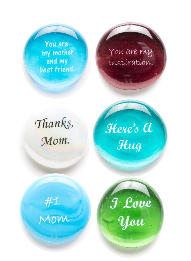 Lifeforce Glass Glass Stones for Mom, Tell Your Mother How Much You Love Her Six Times With This Thoughtful Gift. By Lifeforce Glass. - Image 2