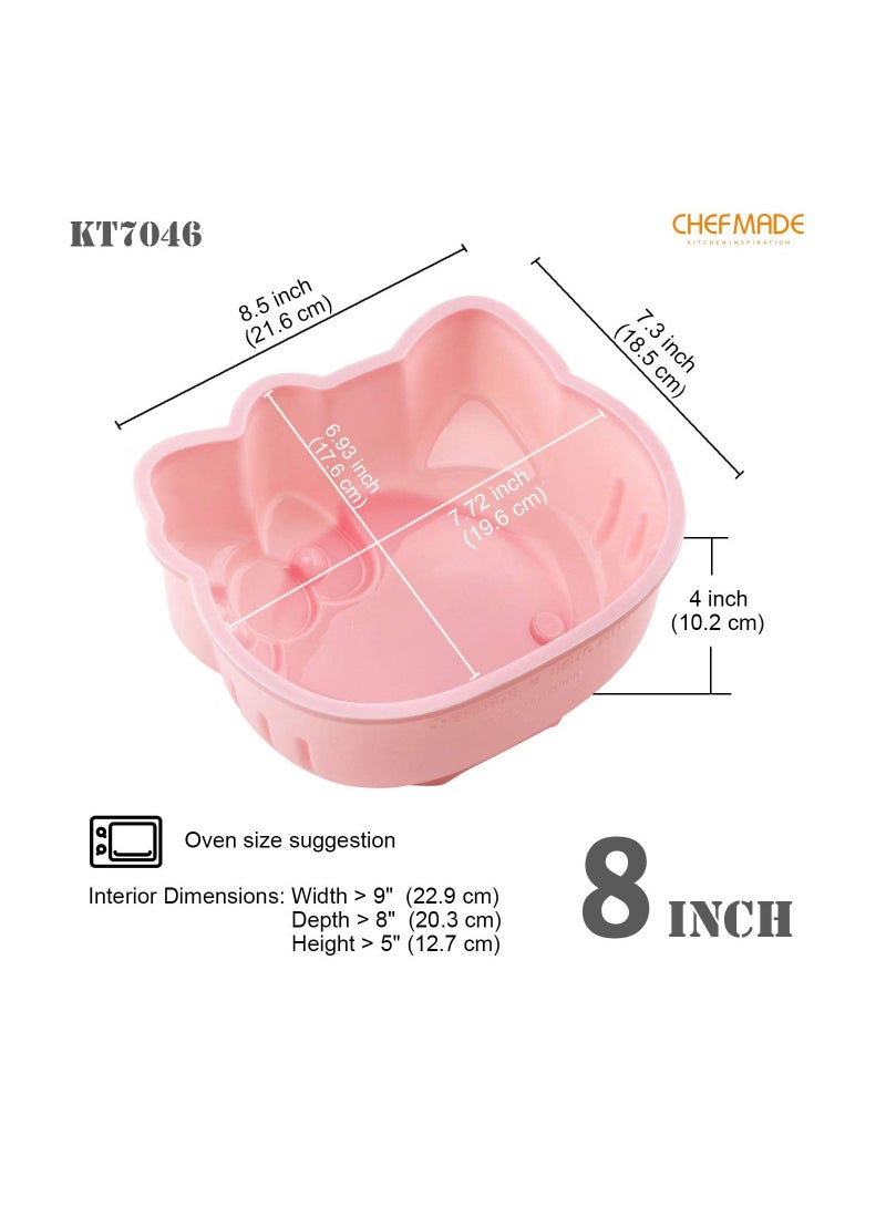 Hello Kitty Cake Pan 8 Inch Non Stick Silicone Cake Mold - Image 2