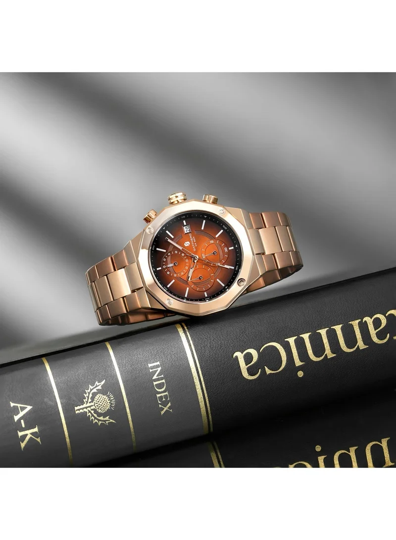 Sapphero 144 g SAPPHERO Men's Wrist Watches Octagonal Stainless Steel Quartz Watch for Men 50M Waterproof Analog Movement with Date Elegant Mens Gift SO2203 for Men | Best Price UAE