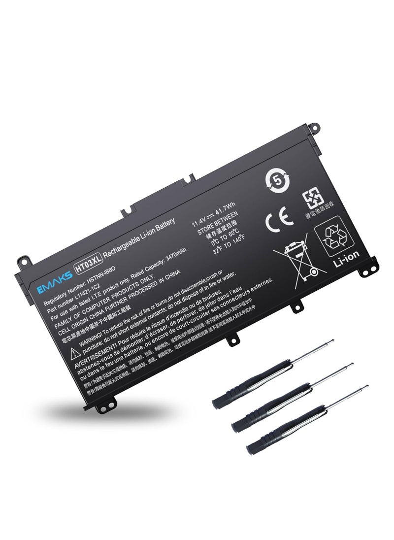 Generic New HT03XL Laptop Battery for HP Pavilion 14-CE 14-CF 14-CK 14Q-CS 14Q-CY 14S-CF 14S-CR 15-CS 15-DA 15-DB 15G-DR 17-BY 17-CA 240 245 246 250 255 340 48 8 G7. HSTNN-LB8L HSTNN-DB8S HSTNN-DB8R  - Image 1