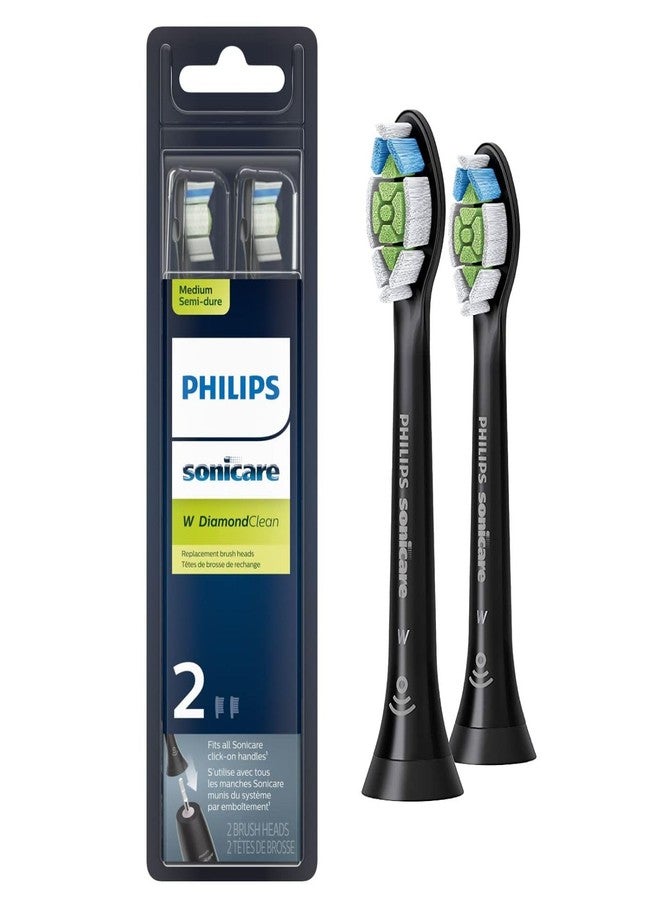 Sonicare رؤوس فرشاة الأسنان فيليبس سونيكير الأصلية و داiamondClean، 2 رؤوس فرشاة، أسود، HX6062/95 - Image 1