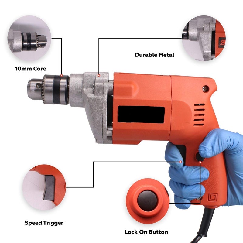 XDLB Professional Powerful Heavy Duty Home DIY Electric BED1100 Pistol Grip Drill 10 mm Chuck Size - Image 2