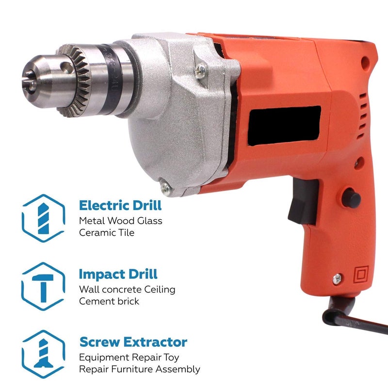 XDLB Professional Powerful Heavy Duty Home DIY Electric BED1100 Pistol Grip Drill 10 mm Chuck Size - Image 3