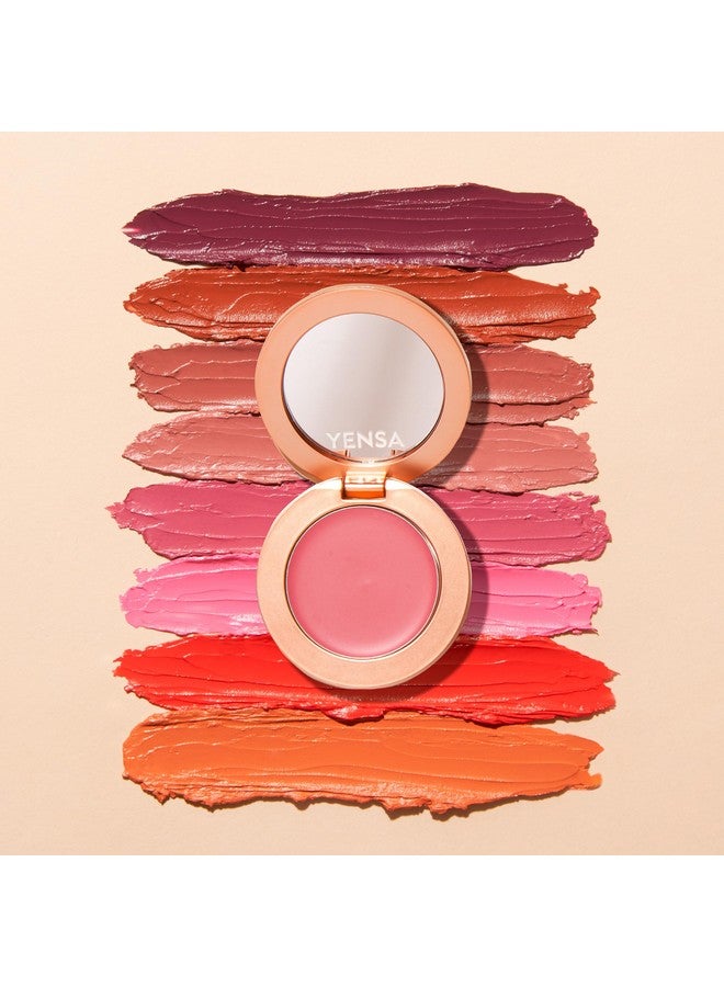 Yensa Super Serum Silk Cream Blush - Smooth Buildable Blush With Glow Finish, Highly Pigmented Skin Superfood (Vibrant Coral) - Image 3
