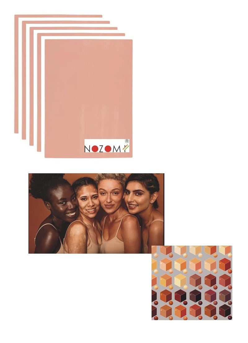 NOZOMI Artist Grade Toned Paper Skin Color A5 Size 160 GSM 50 Sheets Value Pack - Image 1