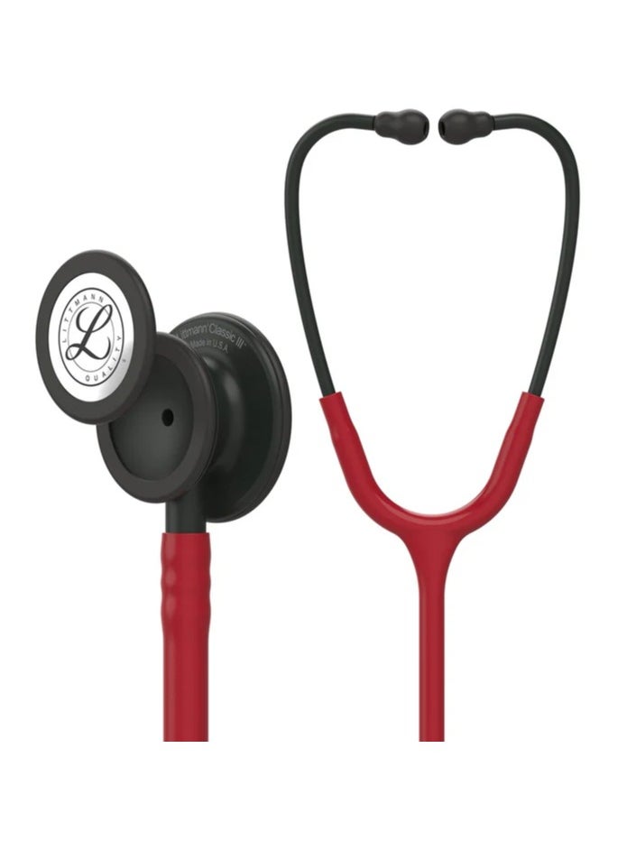 Littmann Littmann Classic III Monitoring Stethoscope: Burgundy - Black Finish 5868  - Image 1