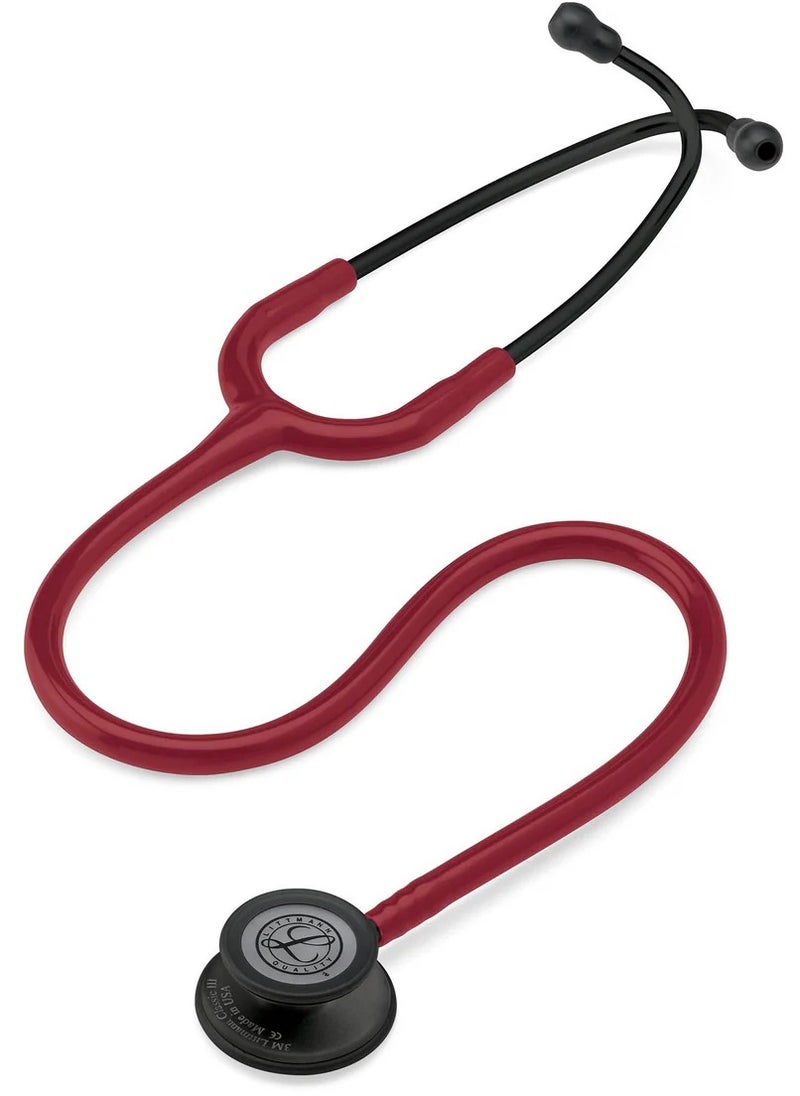 Littmann Littmann Classic III Monitoring Stethoscope: Burgundy - Black Finish 5868  - Image 3