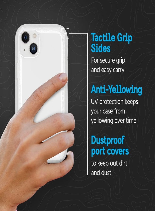 بيلكان جراب Pelican Voyager Series - لهاتف iPhone 14 Plus مقاس 6.7 بوصة [متوافق مع الشحن اللاسلكي] [مضاد للاصفرار] جراب هاتف متين مع مشبك حزام وحافظة وحامل [حماية من السقوط من ارتفاع 18 قدمًا وفقًا للمعايير العسكرية] - شفاف - Image 3
