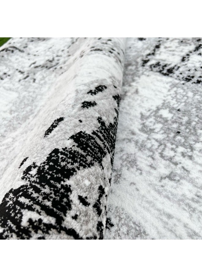 HANDPICKED FURNITURE Handpicked Furniture Abstract Grey Rug, Ultra Soft Area Carpets For Bed Room, Living Room, And Dining Room, Antislip Floor Carpets, Easy To Clean, Made In Turkey  - Image 5