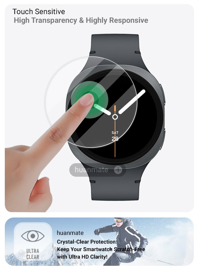 huanmate Samsung Galaxy Watch 8 40mm Premium Screen Protector- Crisp Clarity, Ultimate Safety, Shield Against Smudges, Reliable Quality, Easy Installation & Removal  - Image 4