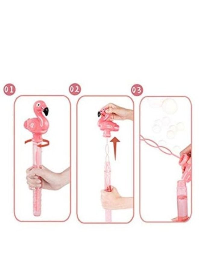 16-Piece Bubble Sticks Wands With Flamingo Head That Make Sound
