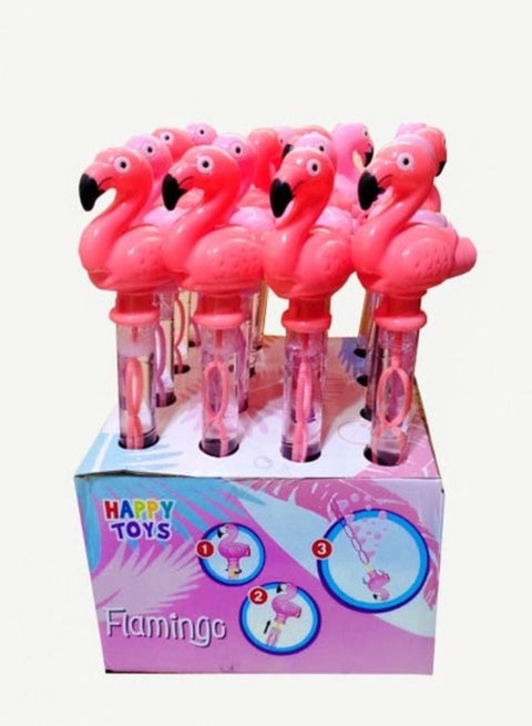 16-Piece Bubble Sticks Wands With Flamingo Head That Make Sound