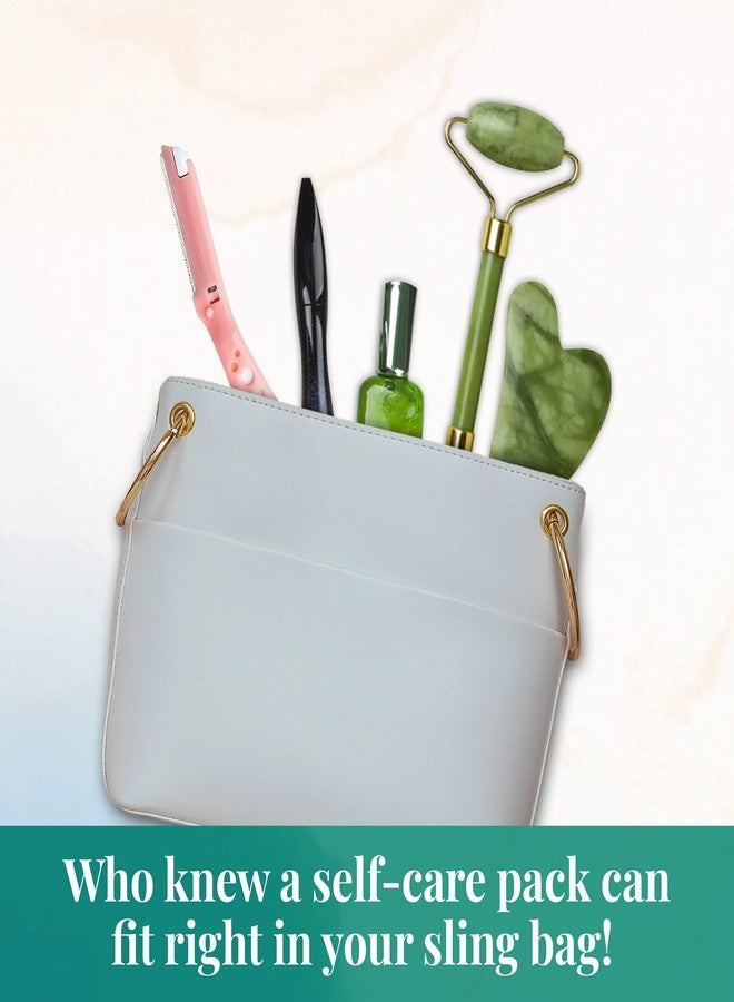 Azah Jade Roller & Face Razor Combo | Selfcare & Skincare Essentials Kit | Facial Hair Removal & Face Massage Combo | Spa-like Massage at Home | Natural Jade Stone & Scratch Free Face Razor - Image 5