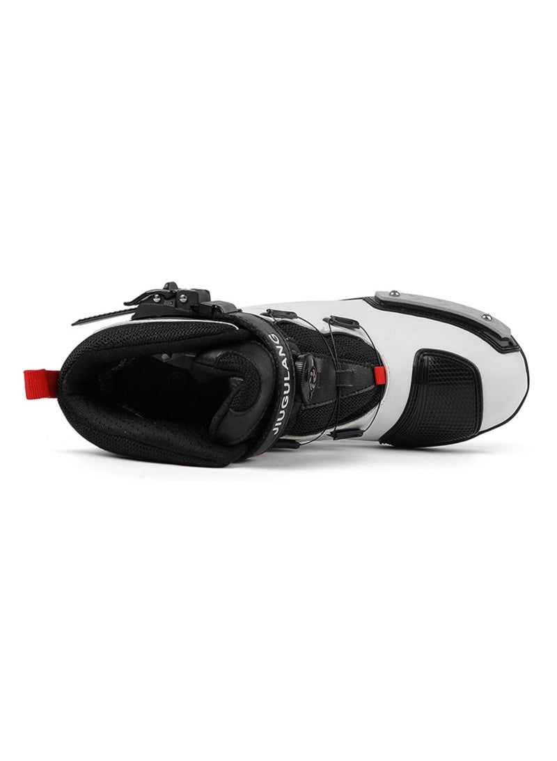 Verci White New High-top Motorbike Shoes Warm Windproof Four Seasons Traction Riding Shoes Motorbike Equipment (42 EUR) - Image 3