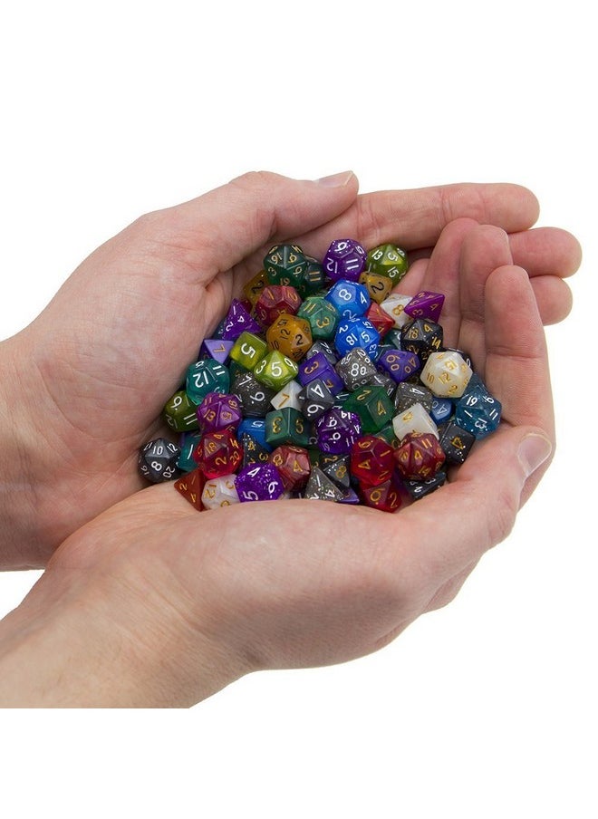 Wiz Dice Wiz Dice Mini DND Dice Set - 140 Pieces Total (20 Sets of 7 Dice in Unique Colors) & Storage D&D Bag-Polyhedral Role Playing Dice - Perfect DND Accessories for TTRPG Dice - Hafling's Haversack  - Image 2