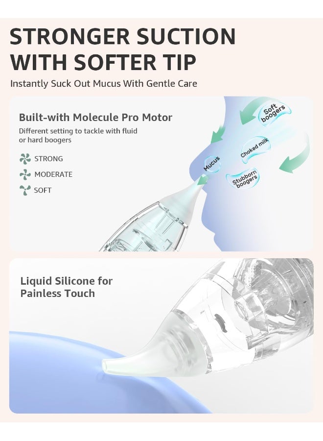 GROWNSY Baby Nasal Aspirator | Baby Nose Sucker | Nose Sucker for Baby - Baby Nose Cleaner, Automatic Nose Sucker for Infants, Rechargeable, with Music & Light Soothing Function  - Image 3