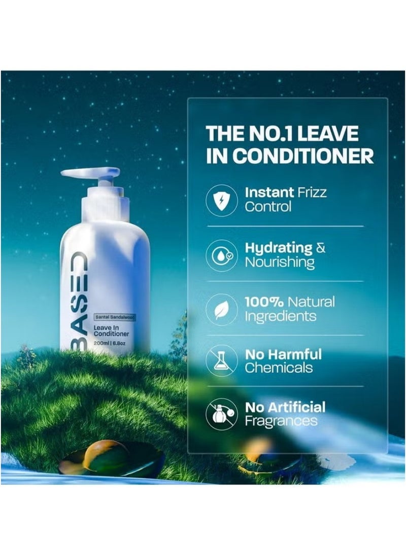 Based Leave-In Conditioner for Men Instant Frizz Control & Hydration | Lightweight Nourishing Formula for Healthy, Smooth Hair | 6.8 oz - Image 2