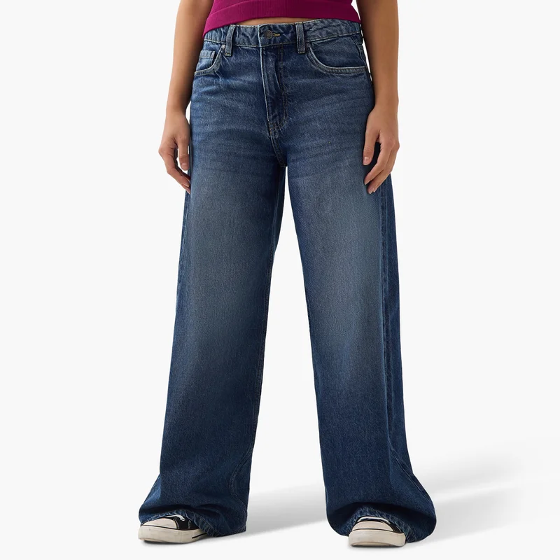 لي كوبر Lee Cooper Wide Leg Jeans