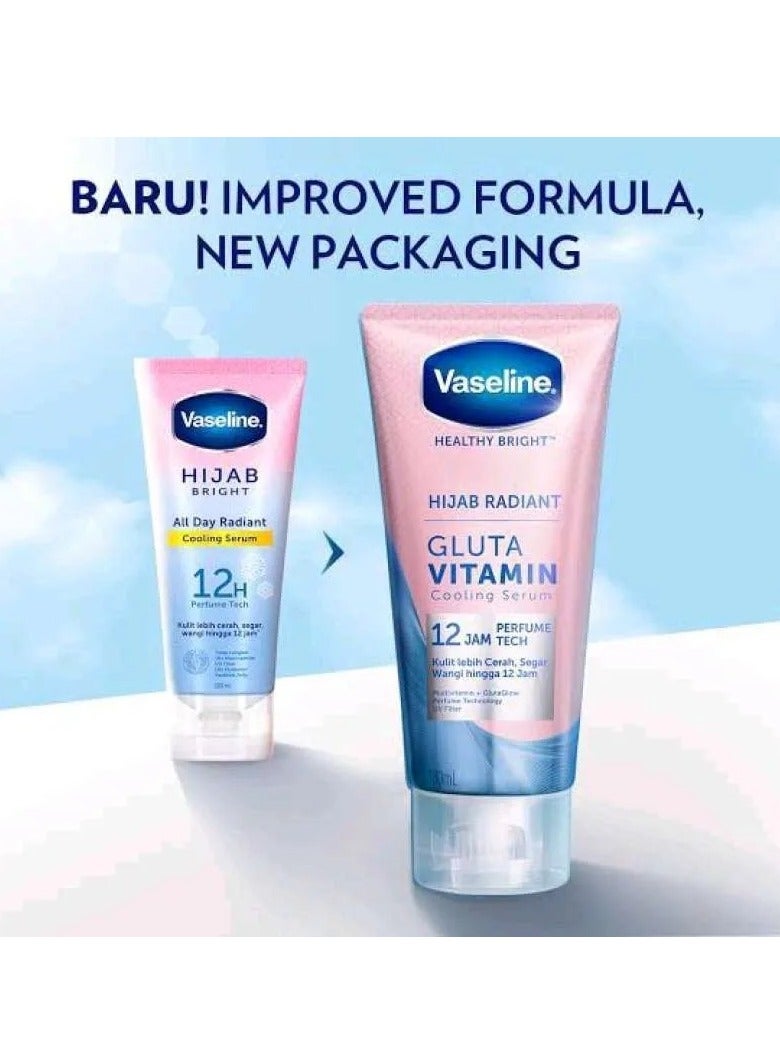 Vaseline Vaseline Hijab Bright 12H Perfume Tech All Day Radiant Cooling Serum, 180ml - Image 2