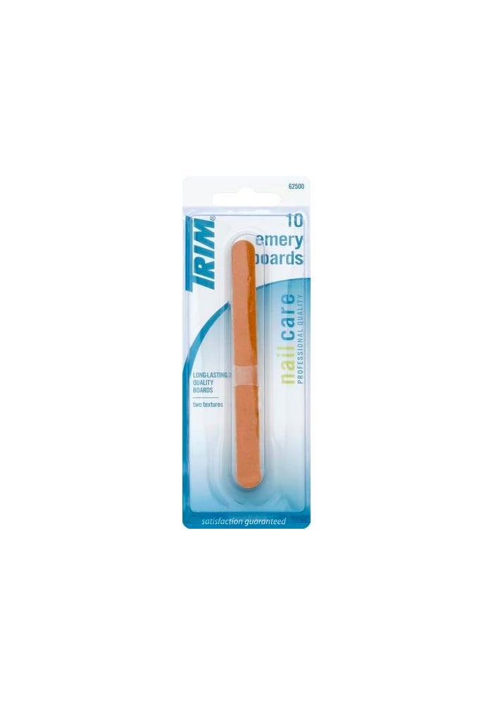 Trim Emery Board Nail Filer - 10 Count Professional Quality Nail Care Tool - Image 2