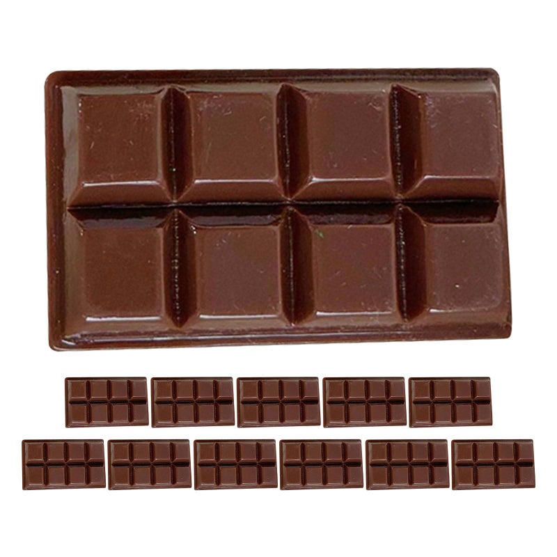 12 Pcs Realistic Chocolate Blocks Faux Dessert Decor For Party Photography Kitchen Display - Image 2