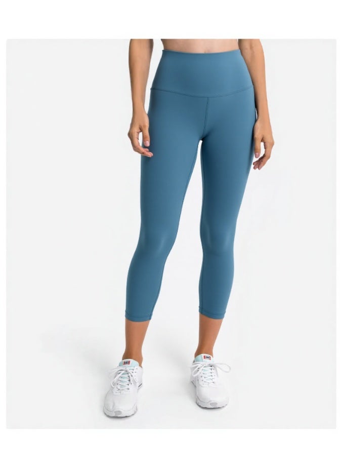 NIBEMINENT Essential/Pure&Plain 7/8 Leggings, High Waisted Compression Soft Pants Workout Athletic Yoga Pants 24" - Image 3