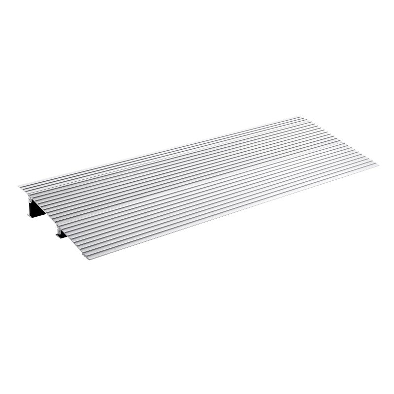 VEVOR VEVOR 2 Silver Rise Threshold Ramp for Wheelchairs Aluminum Threshold Ramp for Doorways Rated 800 lbs Load Capacity Adjustable Threshold Ramp for Wheelchairs Scooters and Power Chairs