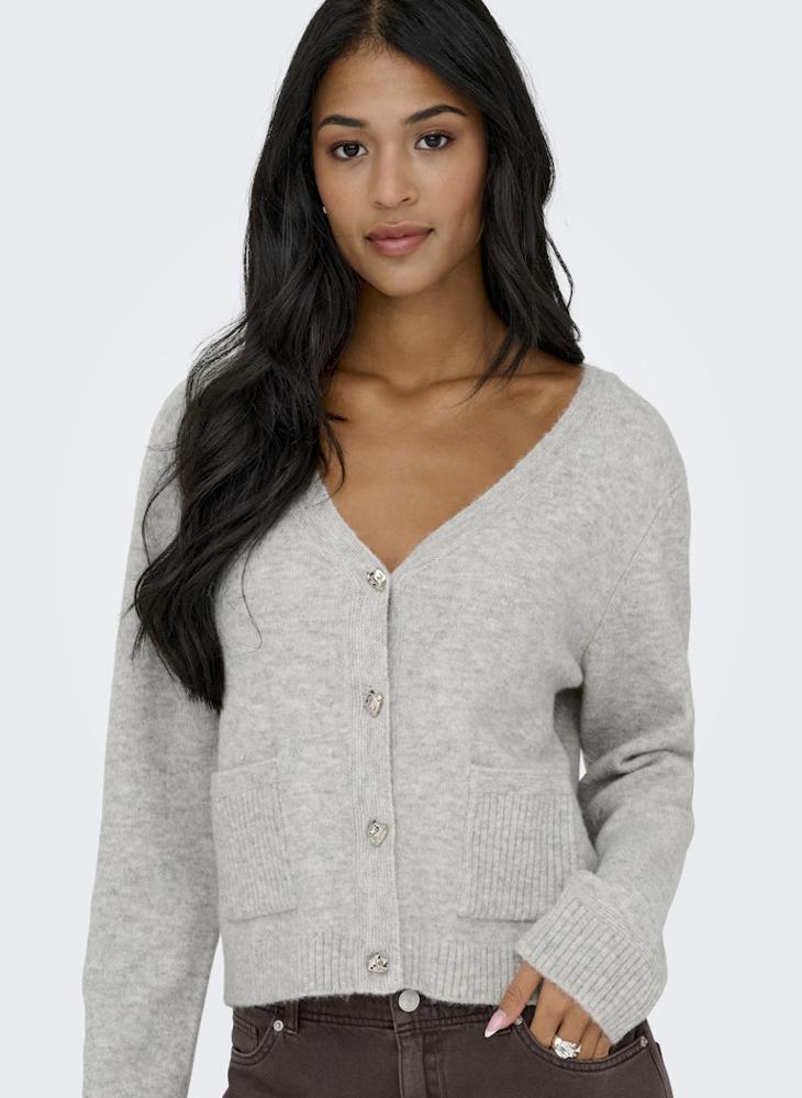 ONLY Onlrene Life Buttoned Long Sleeve Cardigan - Image 4