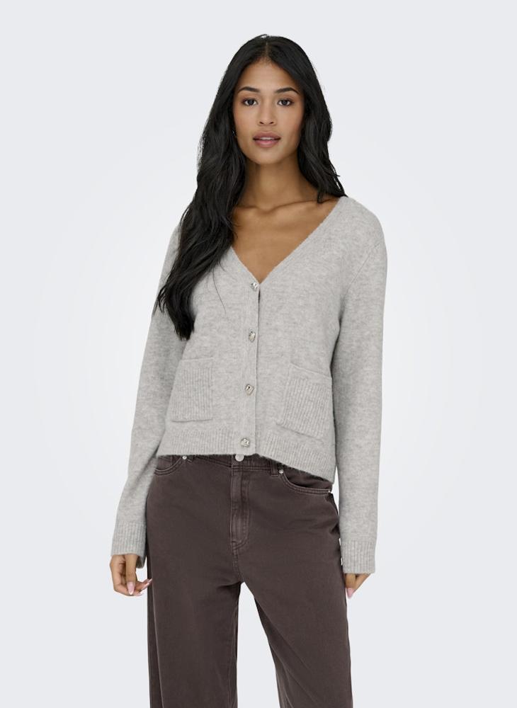 ONLY Onlrene Life Buttoned Long Sleeve Cardigan - Image 3