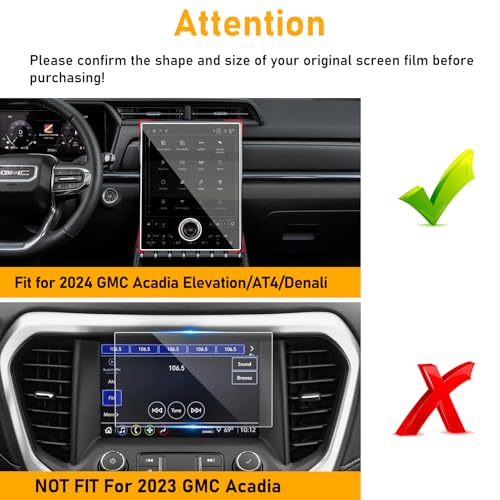 Moonlinks 2PCS Tempered Glass Screen Protector 15" Compatible with 2024 2025 GMC Acadia (Elevation/AT4/Denali) 15Inch 9H Hardness Navigation Touchscreen Protector for 2024 Acadia - Image 3