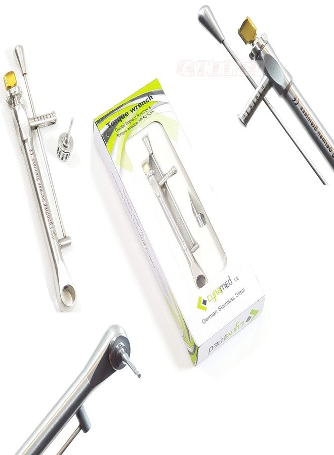 CYNAMED Premium German Universal Torque Wrench Ratchet 10-50 Ncm Abutment Dental implant Instruments - Image 2