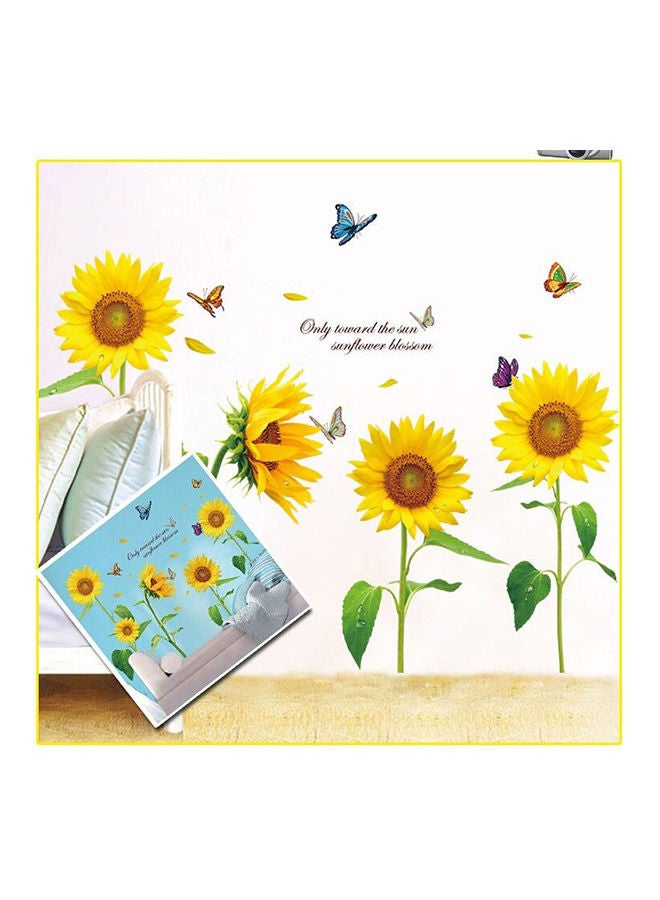 NIBEMINENT Removable Child Kid's Room Decor DIY Wall Sticke Decal Stickers Sunflower Butterfly Multicolour 4.2x3.8cm