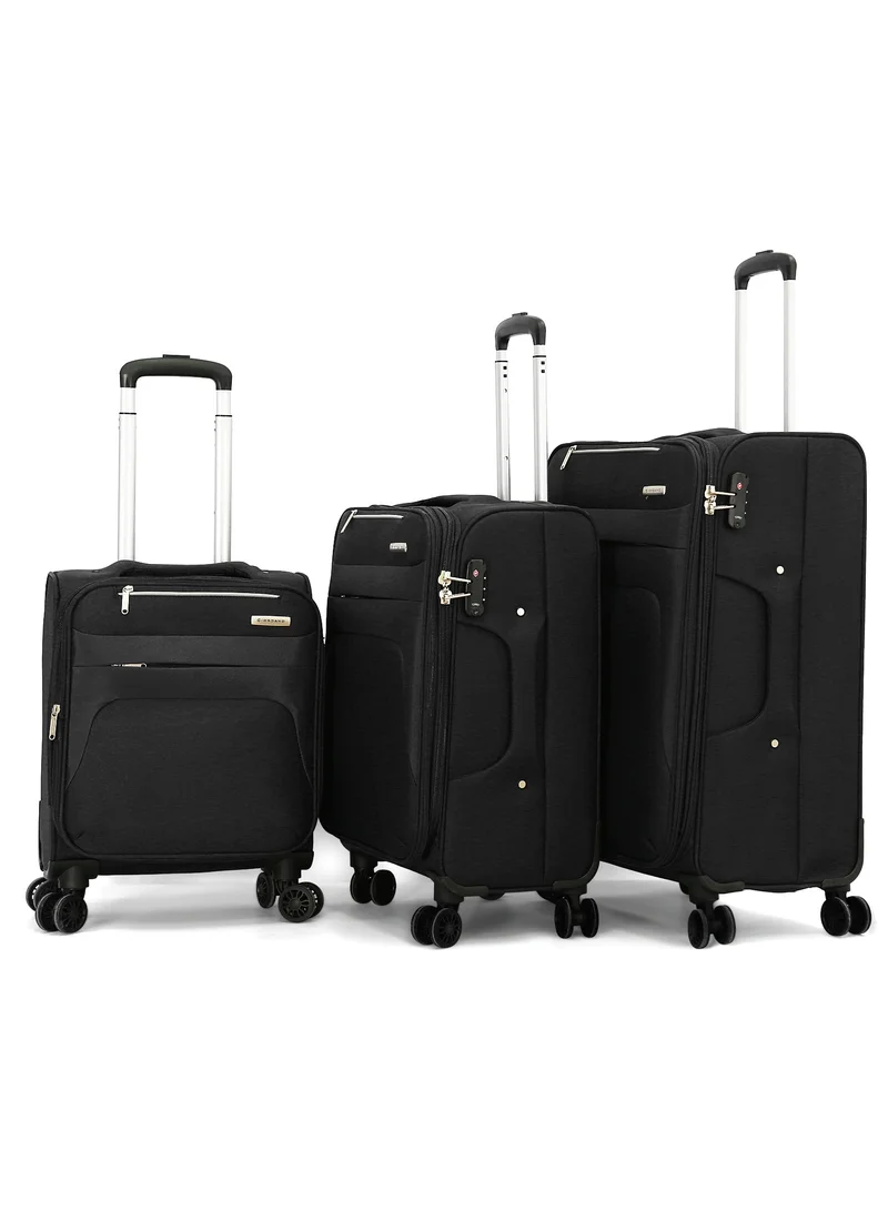 جيوردانو جيوردانو حقائب سفر سوفت سايد ثلاث قطع أسود