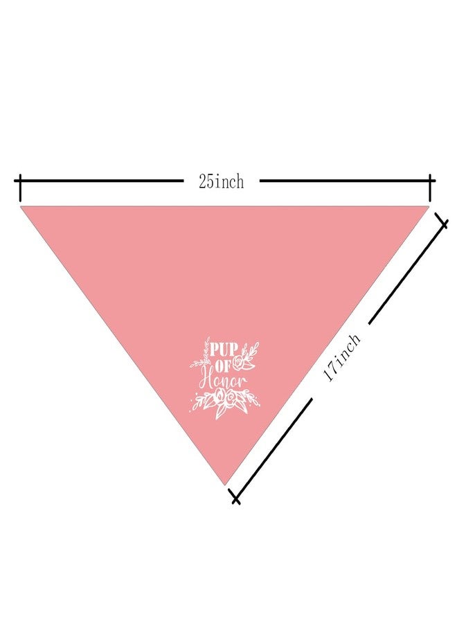 ZPPRJF Pup of Honor Maid of Honor Wedding Triangle Scarf, Pink Bandana for Small, Medium & Large Dogs (E39) - Image 4