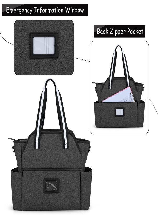 CURMIO Home Health Nurse Bag, Portable Medical Supplies Tote for Home Visits, Clinical Study, Health Care, Black with Arrow(Patented Design) - Image 4