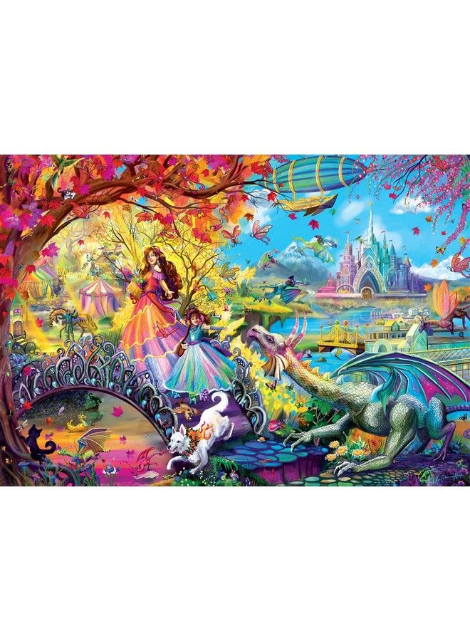 Buffalo Games Autumn Castle Festival 300 Large Piece Jigsaw Puzzle - Image 1