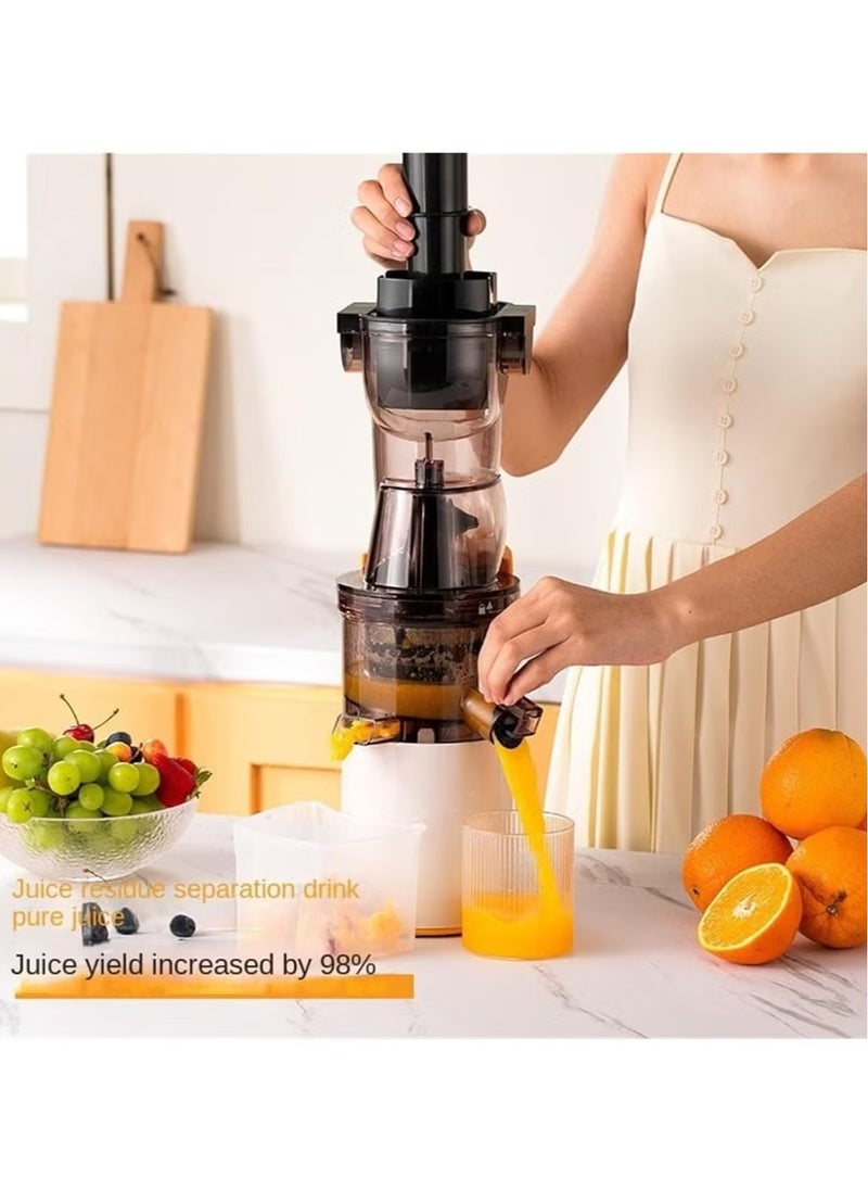 Generic - Slow Masticating Juicer, 80mm Wide Chute, Juice Jug, Pulp Container, BPA-Free, Easy-to-Clean, Whole Fruit & Vegetable Cold Press Juicer, High Nutrient Extraction, Quiet Motor, Reverse Function - Image 1
