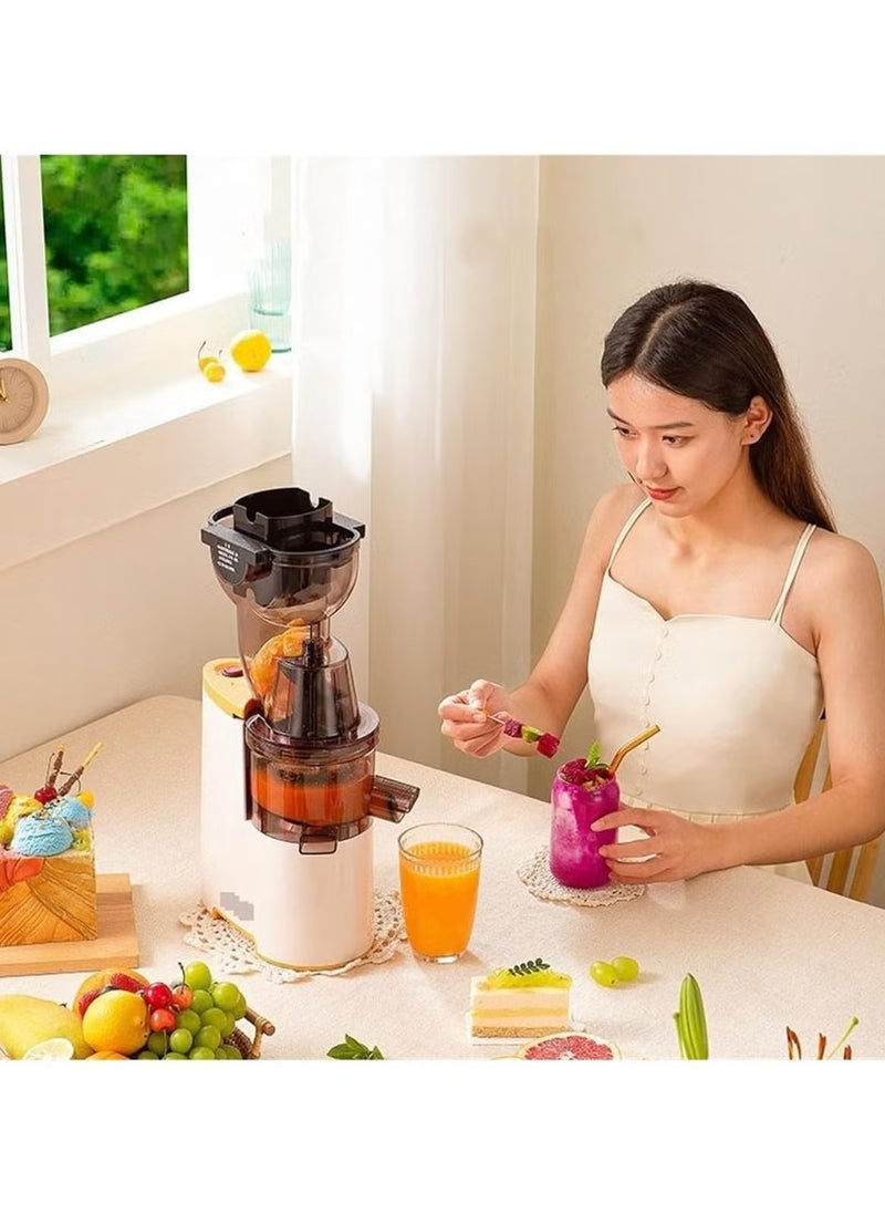 Generic - Slow Masticating Juicer, 80mm Wide Chute, Juice Jug, Pulp Container, BPA-Free, Easy-to-Clean, Whole Fruit & Vegetable Cold Press Juicer, High Nutrient Extraction, Quiet Motor, Reverse Function - Image 1