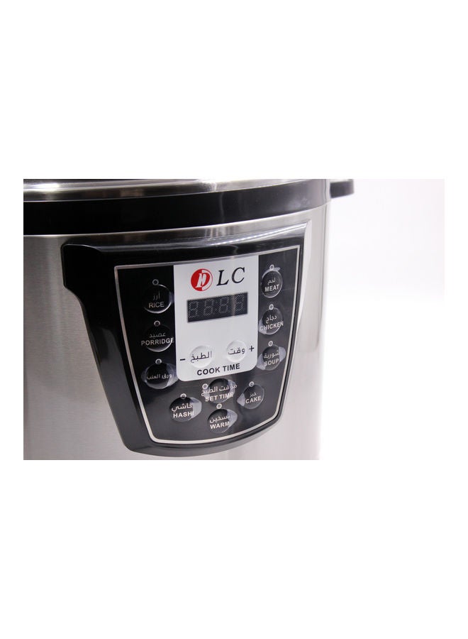 دي إل سي  DLC طنجرة ضغط كهربائية سعة 4 لتر وقدرة 800 وات DLC-3017-4 أسود/ فضي - Image 2