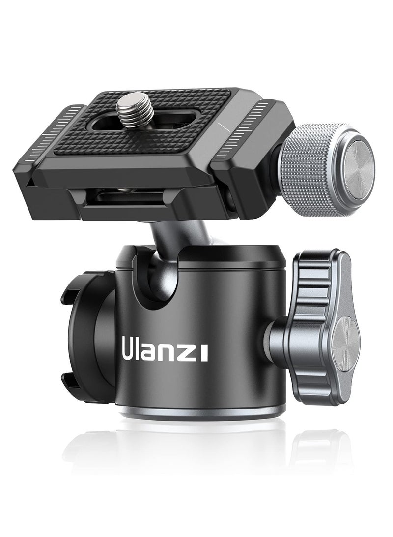 Excefore Tripod Ball Heads For 1/4" Tripod, U-80L Camera BallHead Metal Mini Ball Head 360 Degree Rotating Panoramic Arca Quick Release Plate And Cold Shoe, For DSLR Camera Camcorder Tripod Monopod Slider - Image 1