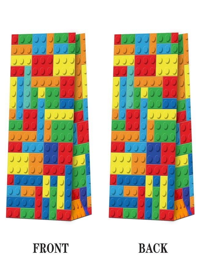BCHOCKS 30 PCS Party Favor Bags for Building Blocks Themed Birthday Decorations, Gift Goody Treat Candy Bags for Party Supplies and Decor - Image 4